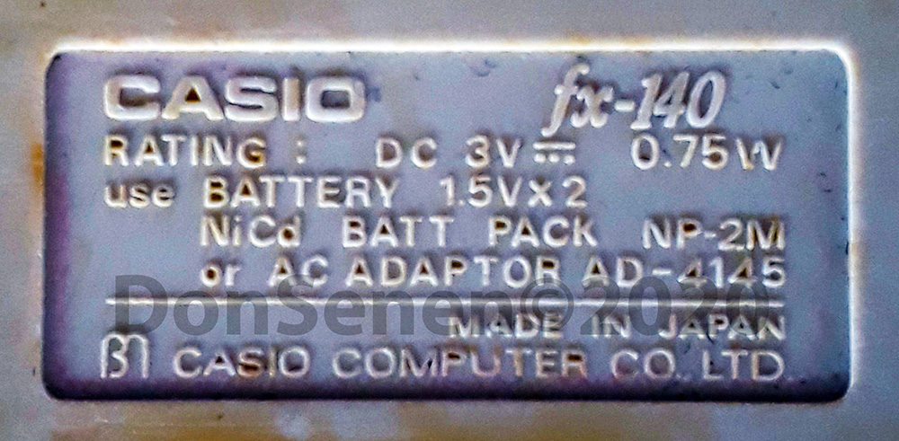 Calculator CASIO-FX140